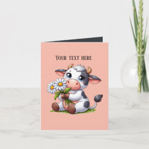 Funny cow lovers customizable card