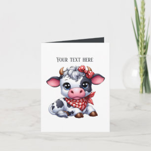 Funny cow lovers customizable  card