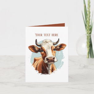 Funny cow lovers customizable  card