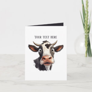 Funny cow lovers customizable  card