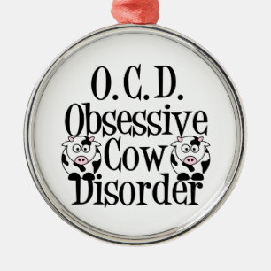 Funny Cow Metal Ornament