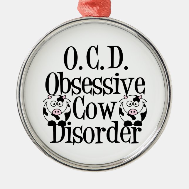 Funny Cow Metal Ornament (Front)