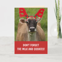 Funny Cow Milk And Cookies Christmas