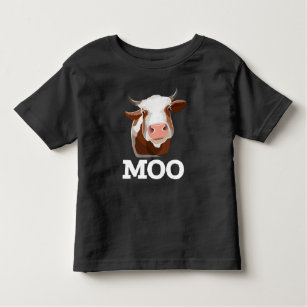 Funny Cow Moo Farm Animal Humour Toddler T-shirt