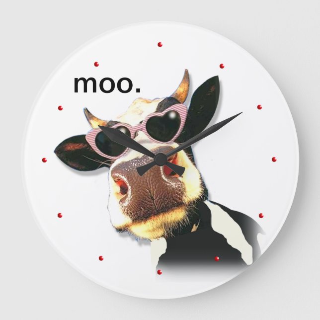 Funny Cow - Moo Large Clock (Front)