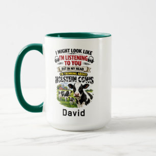 Funny Cow Mug – Thinking About Holstein Cows