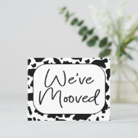 Funny Cow New Home Address We've Moved 