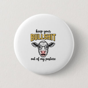 Funny Cow Pasture Vintage Shirt Design_1 2 Inch Round Button