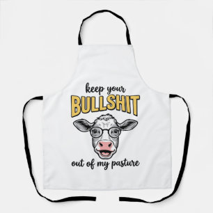 Funny Cow Pasture Vintage Shirt Design_1 Apron