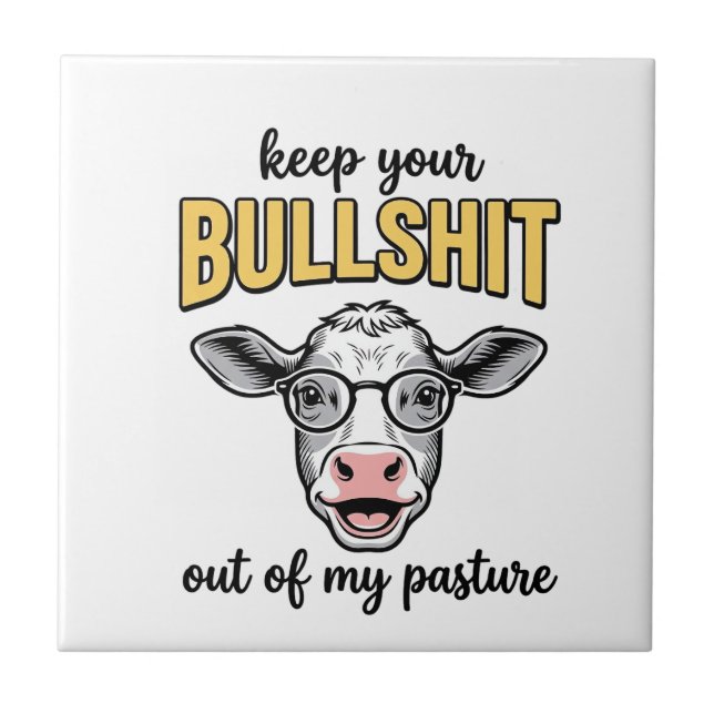 Funny Cow Pasture Vintage Shirt Design_1 Tile (Front)
