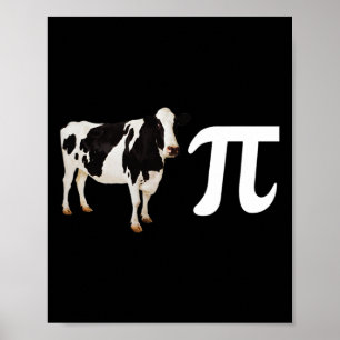 Funny Cow Pi Day Poster