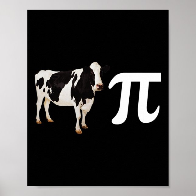 Funny Cow Pi Day  Poster (Front)