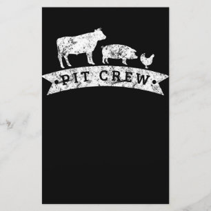 Funny Cow Pig Chicken Lovers Gift   Funny BBQ Love Stationery