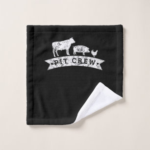 Funny Cow Pig Chicken Lovers Gift Funny BBQ Love Wash Cloth