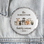 Funny Cow Print Country Family Reunion 2 Inch Round Button<br><div class="desc">Funny Cow Print Country Family Reunion button Gather 'round the herd for a barnyard bash like no udder with this Funny Cow Family Reunion Collection. Featuring whimsical watercolor highland cows and charming cow print accents, it sets the stage for a hilarious hoedown. Perfect family reunion favours for your farmhouse rustic...</div>