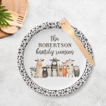 Funny Cow Print Country Family Reunion Paper Plate<br><div class="desc">Funny Cow Print Country Family Reunion Paper Plates Gather 'round the herd for a barnyard bash like no udder with this Funny Cow Family Reunion Collection. Featuring whimsical watercolor highland cows and charming cow print accents, it sets the stage for a hilarious hoedown. Perfect family reunion favours for your farmhouse...</div>