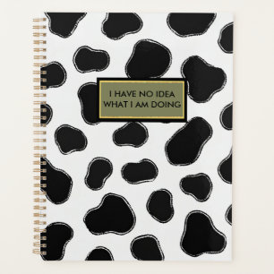 Funny Cow Print Office Essentials-Boss Babe Vibe Planner