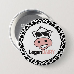 Funny Cow Pun  3 Inch Round Button
