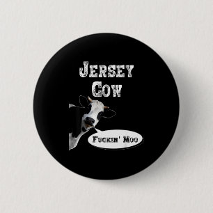 Funny Cow Shirt New Jersey Cow Lover Farm Animal R 2 Inch Round Button