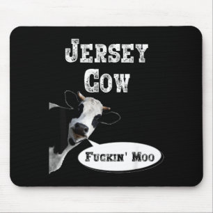 Funny Cow Shirt New Jersey Cow Lover Farm Animal R Mouse Pad