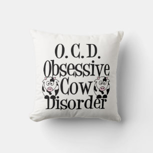 Funny Cow Throw Pillow