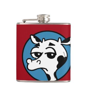FUNNY COW VINYL WRAPPED FLASK