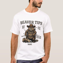 Funny Cowboy Beaver Tips Wild West Vintage