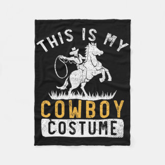 Funny Cowboy Costume Horseck Riding Country Wester Fleece Blanket