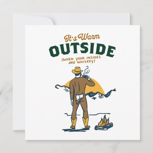 Funny Cowboy Drinking Whiskey (Front)