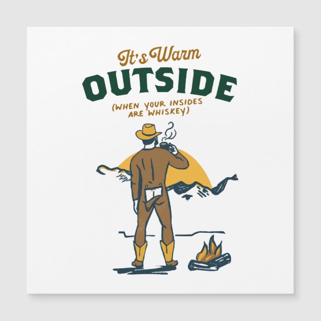 Funny Cowboy Drinking Whiskey (Front)