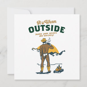 Funny Cowboy Drinking Whiskey Invitation