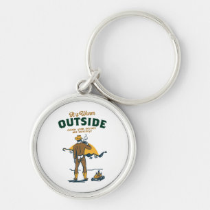 Funny Cowboy Drinking Whiskey Keychain