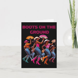Funny Cowgirl Boots Bling Women Gifts Cute Love Co Card
