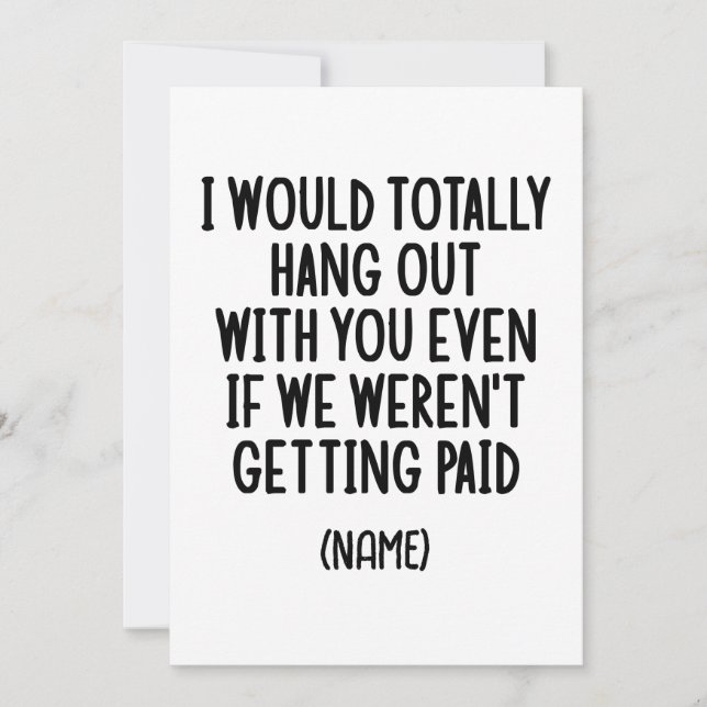 Funny Coworker Best Friend Custom Gift Idea Holiday Card (Front)