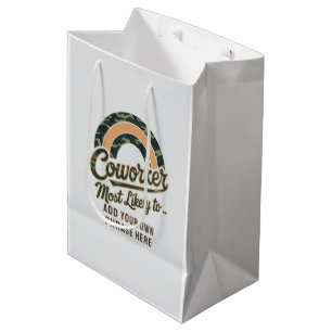 Funny Coworker Gifts Most Likely To : PERSONALIZED Medium Gift Bag