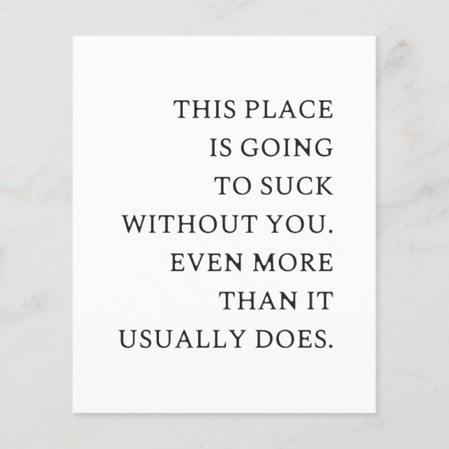 Funny CoWorker Leaving- Funny New Job  (Front)