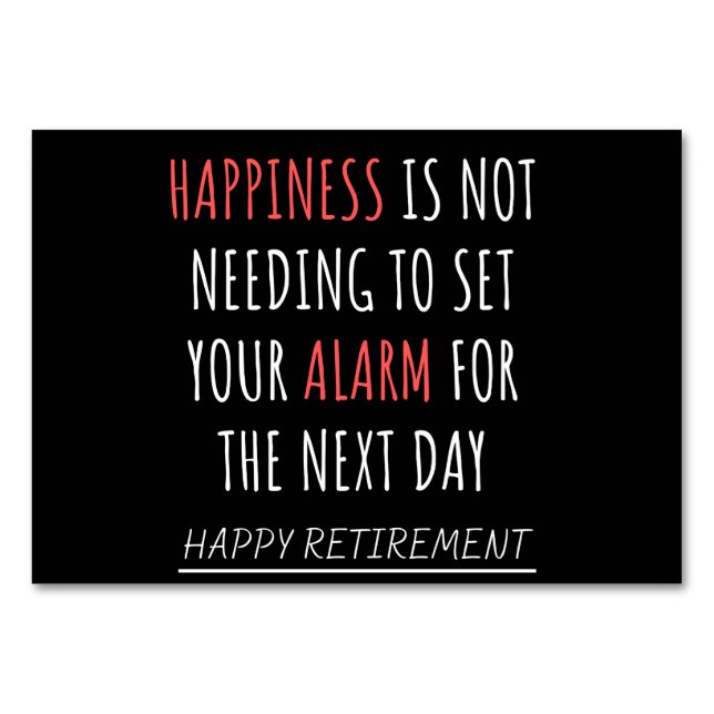 Funny coworker retirement table number (Front)