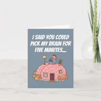 Funny Coworker Thank You Pick My Brain Humour Card