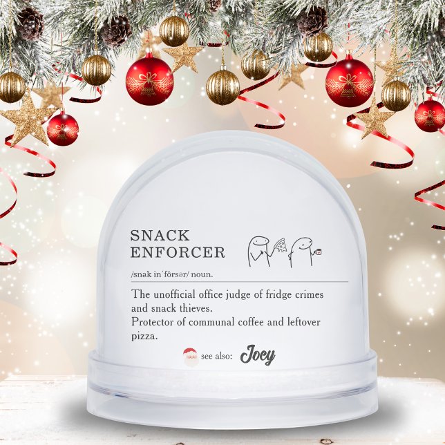 Funny Coworker Workplace Office Christmas Meme Art Snowglobe (Funny Coworker Workplace Office Christmas Meme Art Snow Globes)