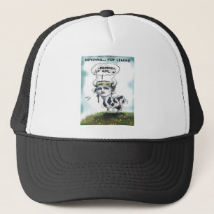 Funny Cows Bovinna Mooterial Girl Offbeat Gifts Trucker Hat