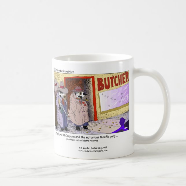 Funny Cows: Cow Mafia Al Cowpone Coffee Mug (Right)