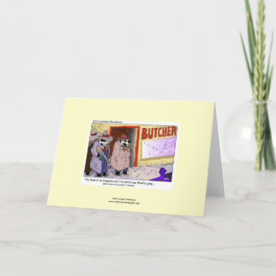 Funny Cows: Cow Mafia Al Cowpone Greeting Card