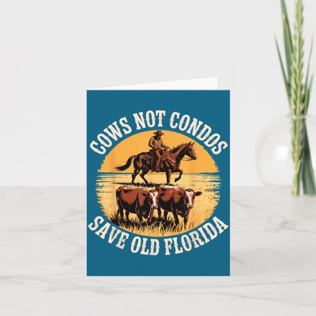 Funny Cows Not Condos Save Old Card (Front)