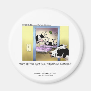Funny Cows:Novelty Magnet: "Pasteur Bedtime" Magnet