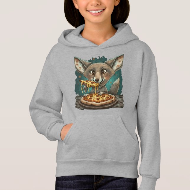 Funny coyote eating pizza (Front)