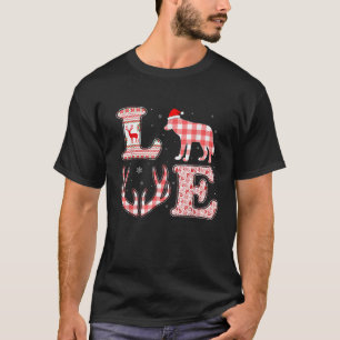 Funny Coyote Lovers Xmas Red Plaid Reindeer Ugly C T-Shirt