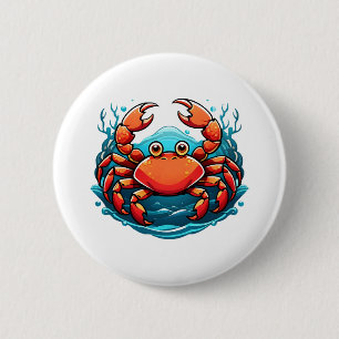 funny-crab 2 inch round button