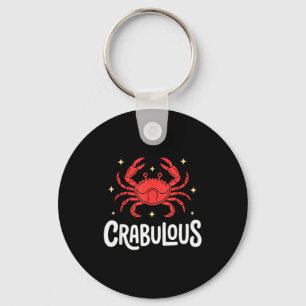 Funny Crab Art For Men Women Kids Crabby Crabbing  Keychain