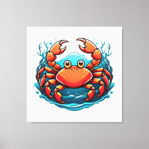 funny-crab canvas print