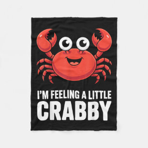 Funny Crab Costume For Men Women Crab Eating Fan C Fleece Blanket